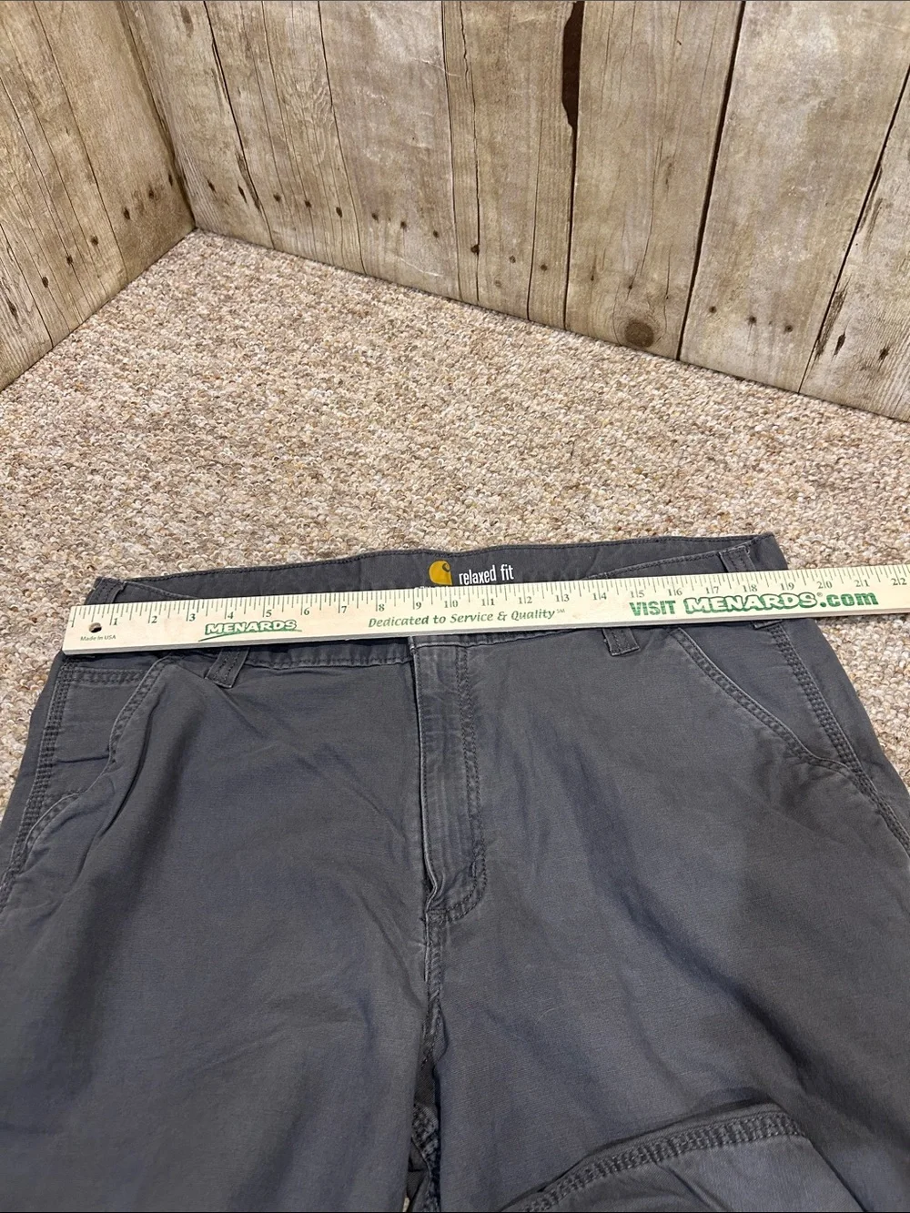 Carhartt Men’s Gray Relaxed Fit Work Pants 38x32